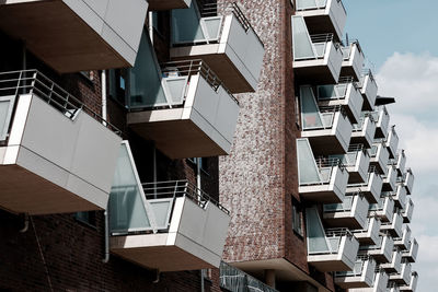 Low angle view of residential buildings against sky