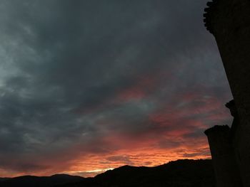 Scenic view of dramatic sky during sunset