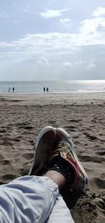 Low section of man on beach