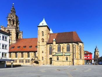 Buildings against blue sky