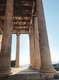 Low angle view of old ruins