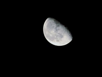 Low angle view of moon in sky