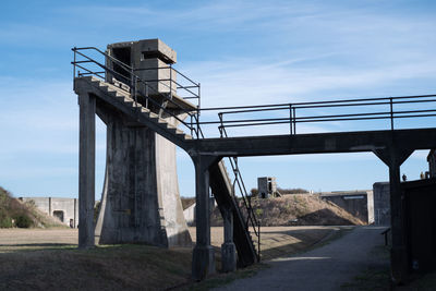 Low angle view of bridge against sky