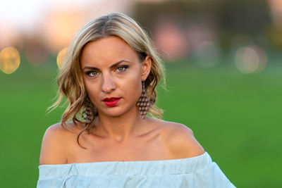 Portrait of beautiful young woman