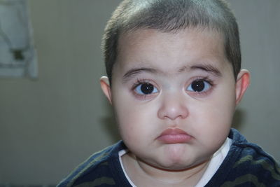 Close-up portrait of cute boy