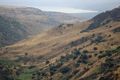 High angle view of landscape against sky