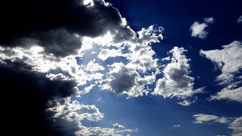 Low angle view of cloudy sky