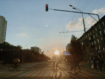 City street against sky