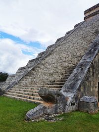 View of old ruin building against sky