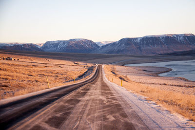 Road passing through a desert