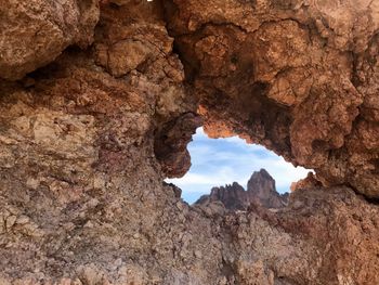 Rock formations in cave