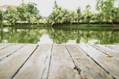 Pier on lake