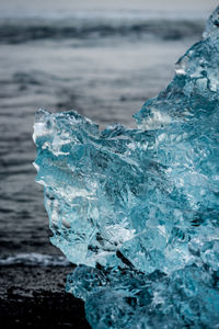 Close-up of ice crystals