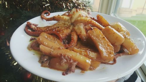 Close-up of food in plate