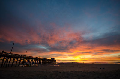 Scenic view of beach during sunset