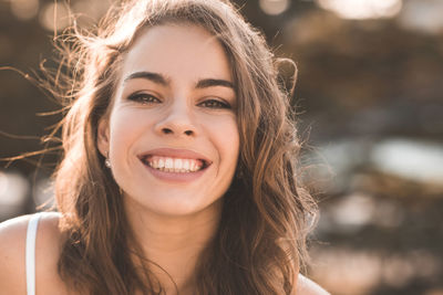 Close-up portrait of young woman