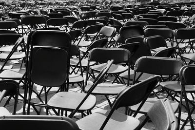 Full frame shot of chairs