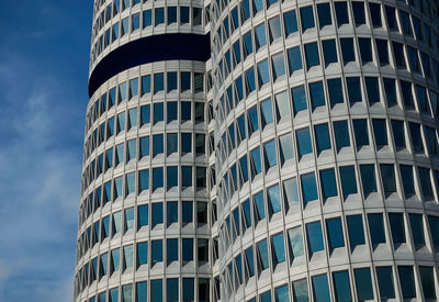 Low angle view of modern building against sky