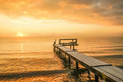 Scenic view of beach during sunset