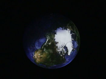 Close-up of moon against black background