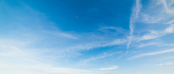 Low angle view of vapor trail in sky