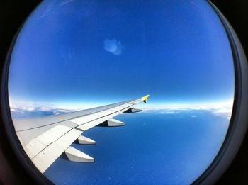 Seascape seen from airplane