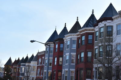 Low angle view of buildings against sky