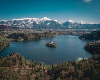 Lake bled, slovenia, mountain, range, landscape, nature, outdoor