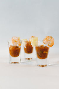 Close-up of ice cream against white background