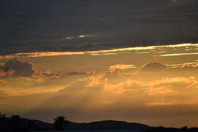 Scenic view of landscape against cloudy sky