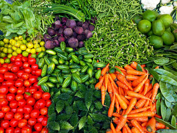 Fresh organic vegetables in market