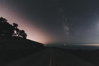 View of road at night