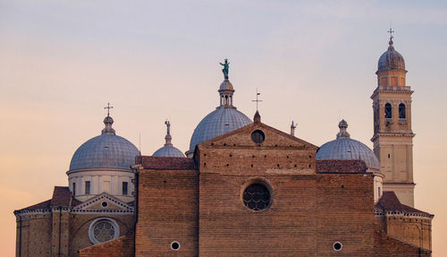 Basilica of saint anthony of padua against clear sky during sunset