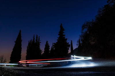 Lightpainter in mountain