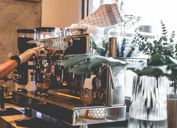 View of coffee at cafe