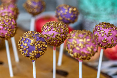 Close-up of lollipop for sale