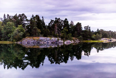 Scenic view of baltic sea against cloudy sky