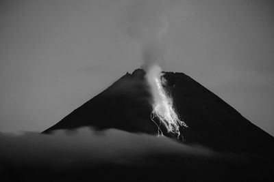 Low angle view of mountain against sky