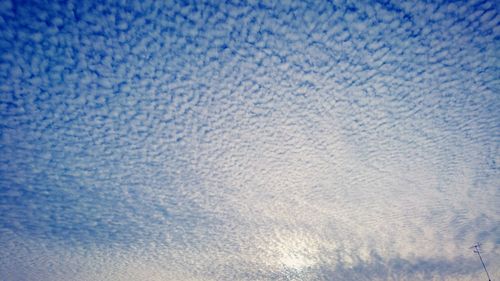 Low angle view of cloudy sky