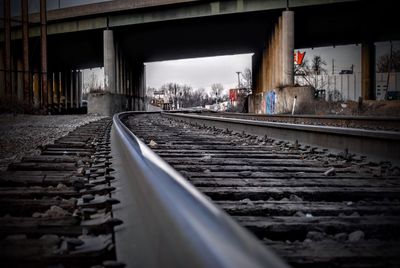 Railroad tracks against sky