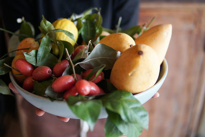 Close-up of fruits on table