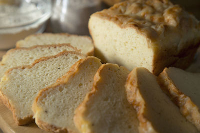 Close-up of bread on table