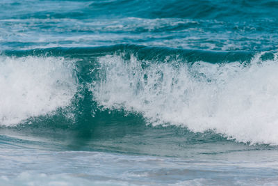 Waves splashing on sea