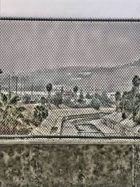Chainlink fence against sky