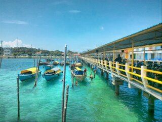 Boats in harbor