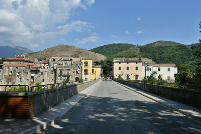 Panorama of sant'agata de' goti, a medieval village in campania region, italy.