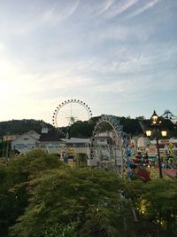 Amusement park against sky