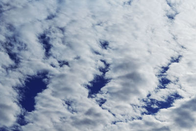 Low angle view of clouds in sky