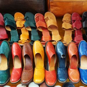 Close-up of shoes for sale