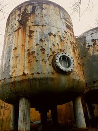 Close-up of rusty old building